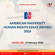 American University Human Rights Essay Award 2026